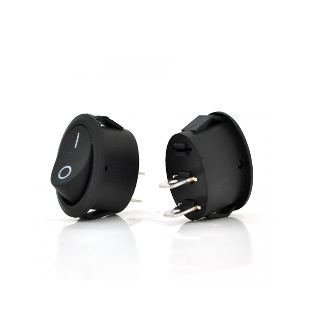 Переключатель ON-OFF KCD1-301, 250VAC - 10A, 2 контакта, Black, Q200