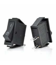 Переключатель ON-ON KCD3-102, 250VAC - 16A, 2 контакта, Black, Q100