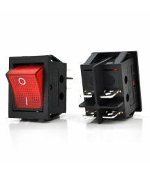 Перемикач ON-OFF KCD4-201N, 250VAC - 16A, 4 контакти, Red, Q50 ( 246*170*41 ) 0,66 кг