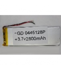 Литий-полимерный аккумулятор 4*45*128mm 3,7V (Li-ion 3.7В 3500мАч)