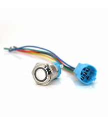 Кнопка без фиксации 3A 220V значок Power, цена за штуку