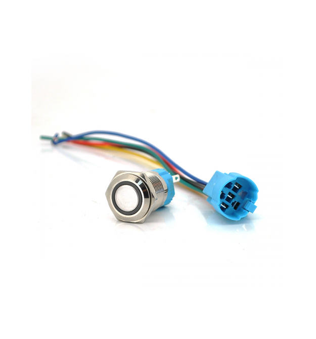 Кнопка без фиксации 3A 220V значок Power, цена за штуку