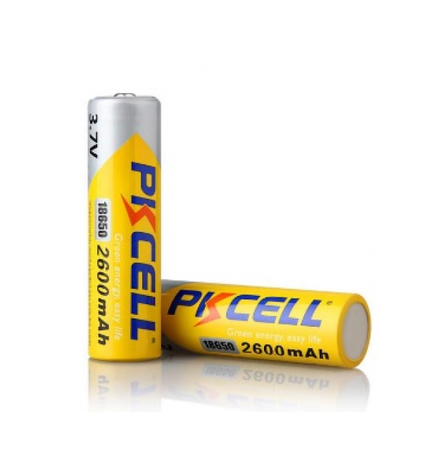 Аккумулятор 18650 PKCELL 3.7V 18650 2600mAh Li-ion rechargeable batery 1 шт в блистере, цена за блистер, Q20