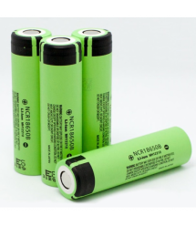 Аккумулятор 18650 Li-Ion Panasonic NCR18650B, 3400mAh, 6.8A, 4.2 / 3.6 / 2.5V, 2 шт в упаковке, цена за штуку, зеленый