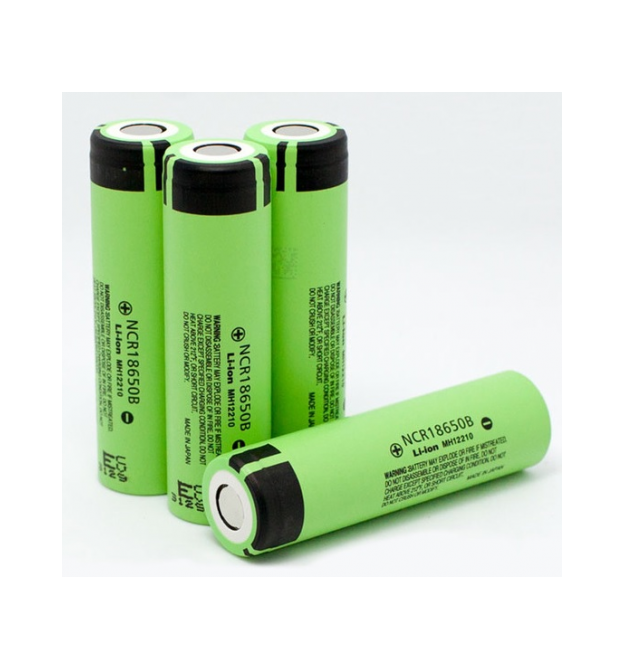 Аккумулятор 18650 Li-Ion Panasonic NCR18650B, 3400mAh, 6.8A, 4.2 / 3.6 / 2.5V, 2 шт в упаковке, цена за штуку, зеленый