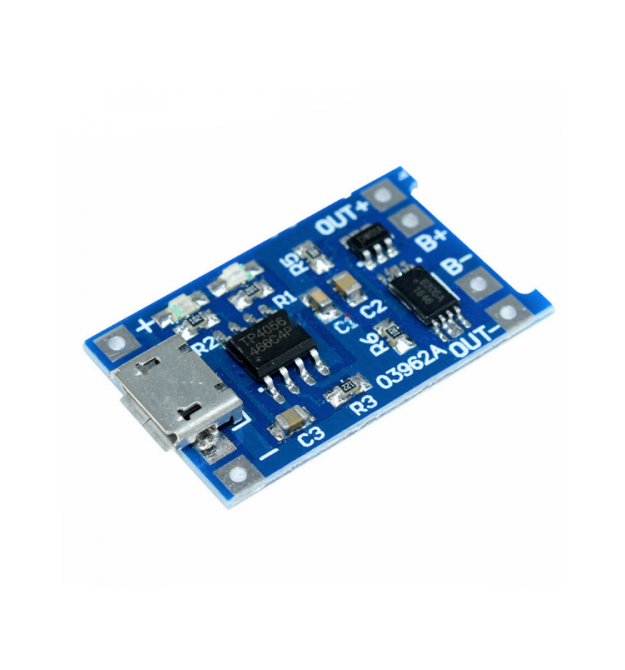 Контроллер заряда для литиевой батареи 18650, 1А, разъем micro-USB