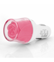 АЗУ NOKOKO Flower, 12V-USB, 5-5.5V, 2*USB, 10W, 2,1А, Pink, Пакет Q50