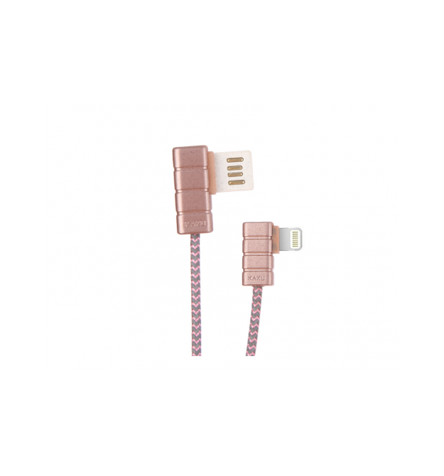 Кабель iKAKU Gallop series for iphone, Rose-Gold, довжина 1м, 2.4A, BOX