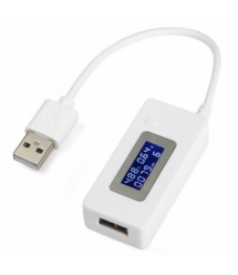 USB тестер KCX-017 напряжения (3-7V) и тока (0-3A) емкости заряжаемой батареи (0-19999mAh), White