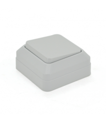 Выключатель одинарный наружного монтажа O0021, White, Q20