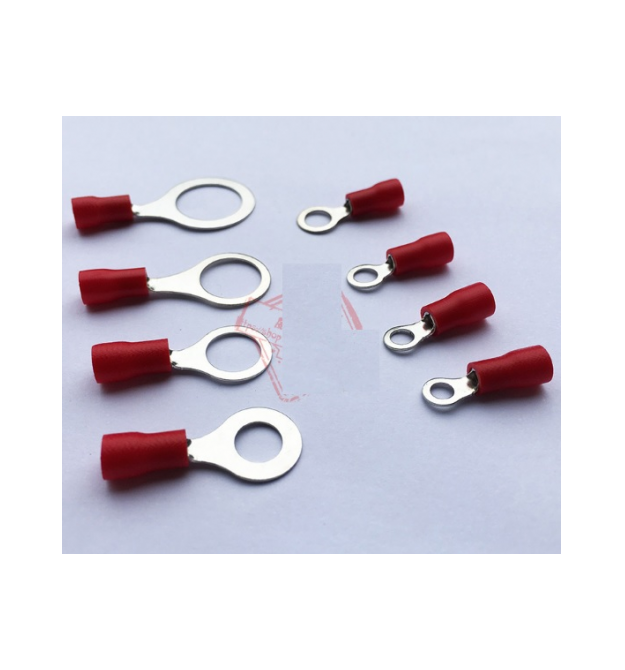 Клемма тип "О" RV5.5-5, 0.7 мм, провод 4.0-6.0, изолированная, максимальный ток 48А, под обжимку, латунь, 100шт