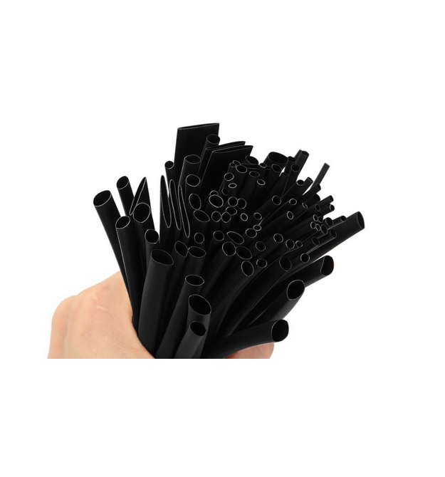 Термоусадочная трубка 13,0 мм, рабочая температура: от -50 ° C до + 125 ° C, черная, 100м, рулон