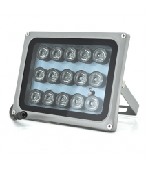 ИК прожектор YOSO 12V 30W, 15LED, IP66, 850Нм, угол обзора 60°, линза 8мм, дальность до 50м, 180*115*140мм, BOX