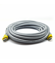 Кабель HDMI-HDMI V-Link High Speed 20.0, v2,0, OD8. 2mm, круглий Grey, коннектор Grey / Yellow,