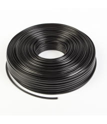 Телефонний кабель Merlion 4 житловий 28awg CCS, моножильний, круглий, 100метрів у бухті чорний