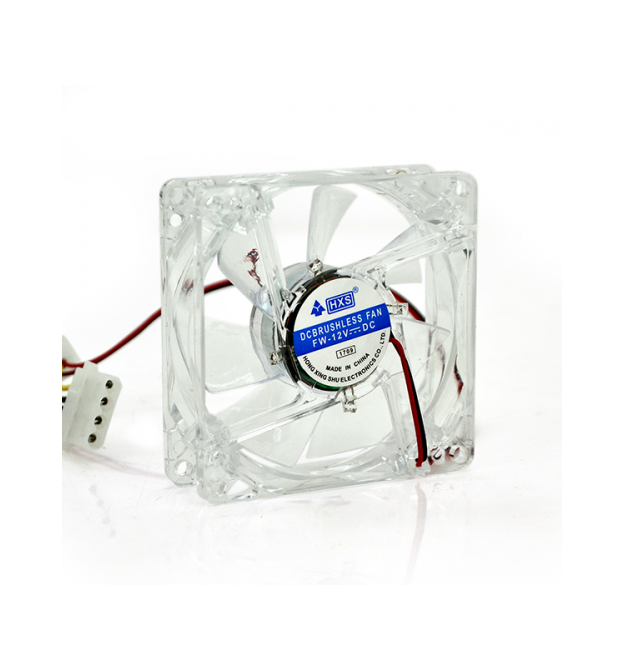 Кулер корпусной Merlion 8025 прозрачный DC sleeve fan 4pin - 80*80*25мм, 1500об - мин