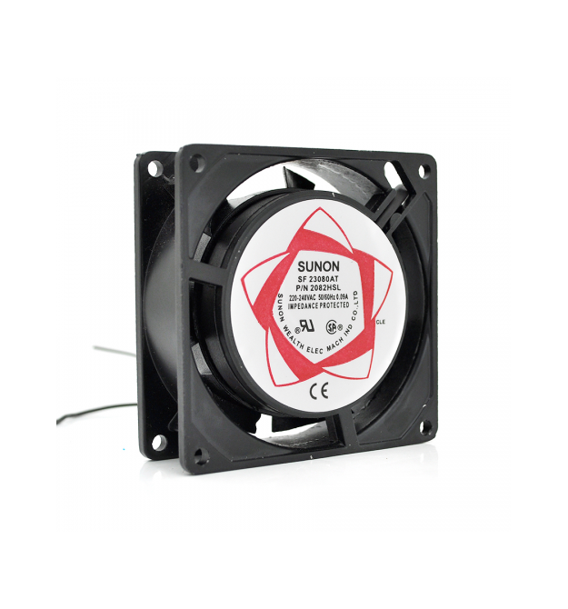 Кулер для охлождения серверных БП SUNON 8025 DC sleeve fan 2pin под пайку - 80*80*25мм, 220V, 2600об / мин