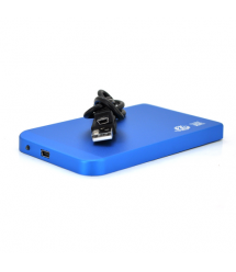 Карман 2,5"корпус металл ,интерфейс USB2.0 / SATA, Blue