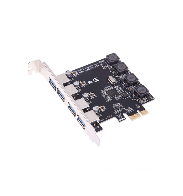 Контроллер PCI-Е-USB 3.0, 4 порта, 5Gbps, BOX