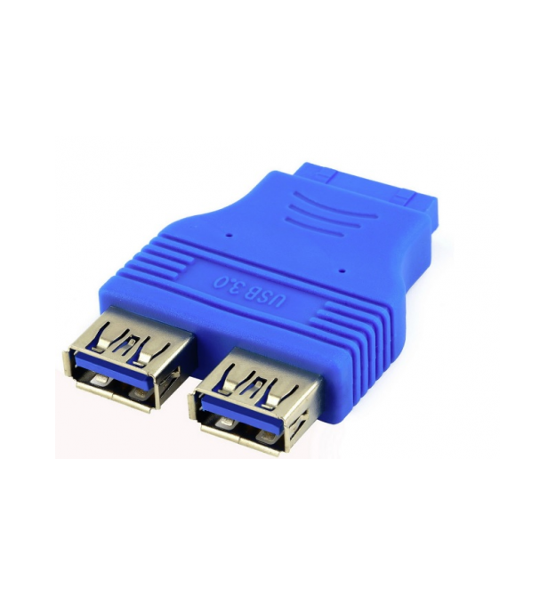 Перехідник USB 3.0 для материнської плати, 20 контактів на 2 порта USB 3.0