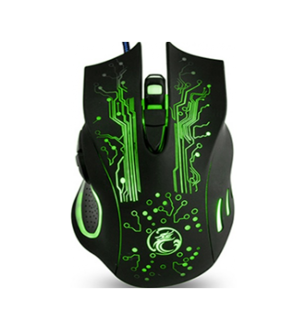 Миша дротова iMICE X9, 6 кнопок, 800-1200-2400-3200 DPI, Led Lighting, 1,3 м, Windows xp-Vista-Win7-8-10 Mac OS X