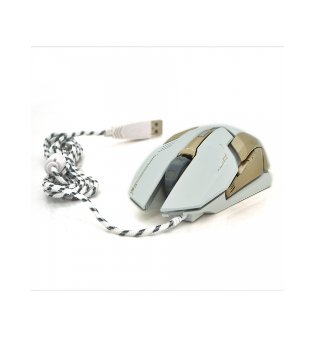 Миша дротова iMICE V6, 6 кнопок, 800-1200-2400-3600 DPI, Led Lighting, 1,3 м, Win7-8-10 Mac OS, white, COLOR BOX, Q40