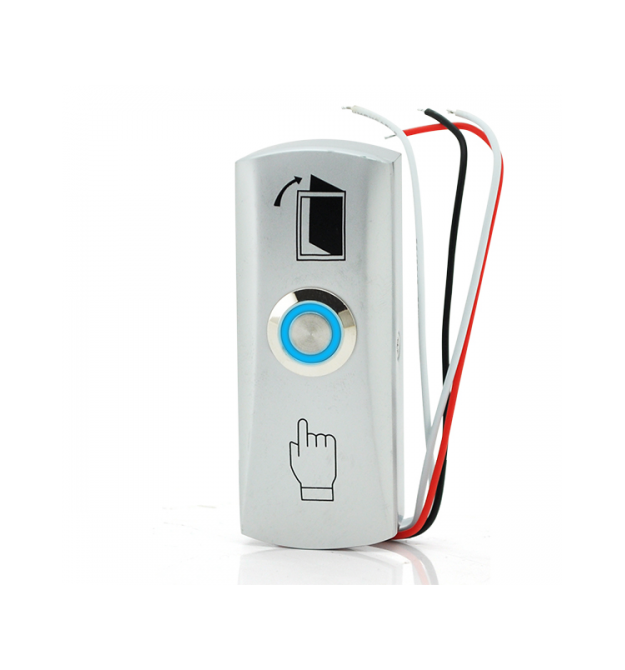 Кнопка выхода накладная EXIT 805 узкая (накладная, алюминиевая) с подсветкой