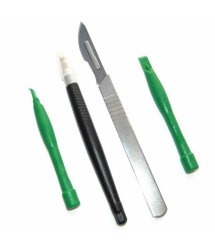 Набір інструментів BAKU BK-7280-D( скальпель, шпательок, дві лопатки для розбирання корпусів), Blister