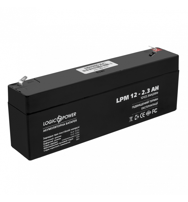 Аккумулятор кислотный AGM LogicPower LPM 12 - 2.3 AH