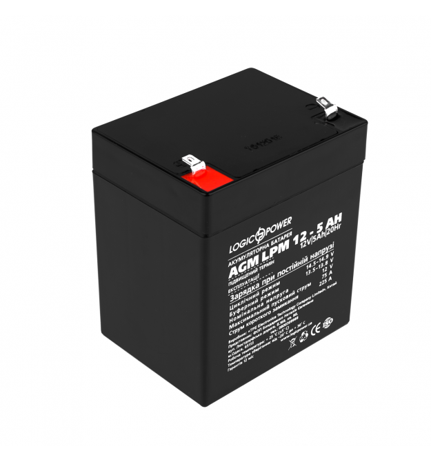 Аккумулятор кислотный AGM LogicPower LPM 12 - 5,0 AH