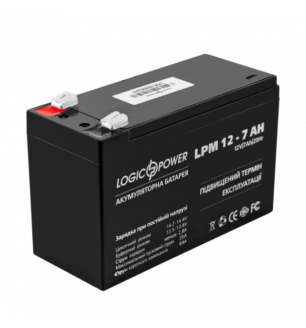 Аккумулятор кислотный AGM LogicPower LPM 12 - 7,0 AH