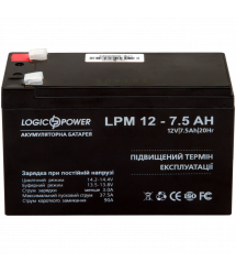 Аккумулятор кислотный AGM LogicPower LPM 12 - 7,5 AH