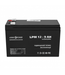 Акумулятор кислотний AGM LogicPower LPM 12 - 9,0 AH