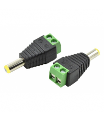 Разъем для подключения питания DC-M (D 5,5x2,1мм) с клеммами под кабель (Yellow Plug)