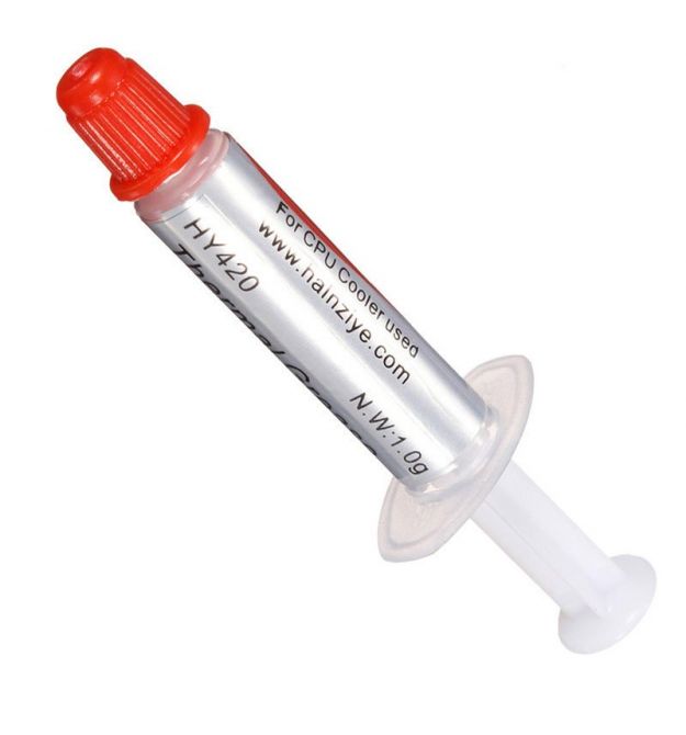 Паста термопроводная HY-420 1g, шприц, White