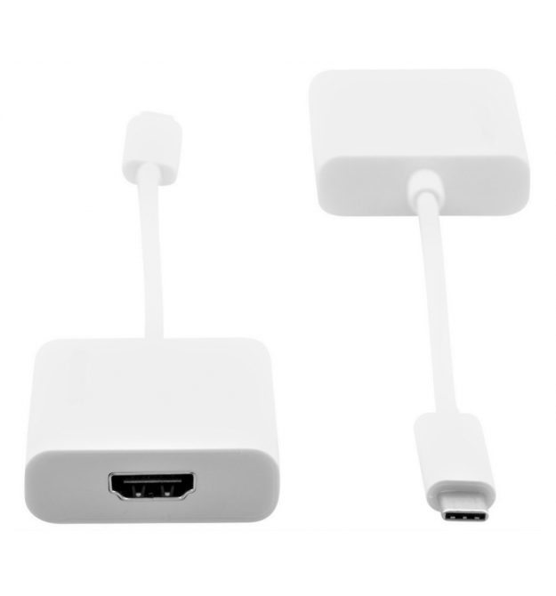 Конвертер mini Display Port (папа) на HDMI(мама) 30cm (Big Size), White, 4K / 2K