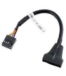 Переходник USB 2.0 USB 3.0 для материнской платы, 20pin (папа) to 9 pin (мама)