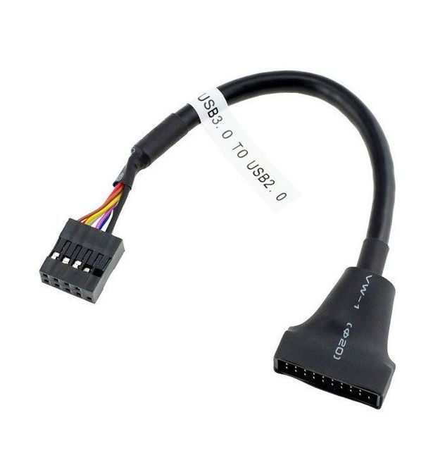 Переходник USB 2.0 USB 3.0 для материнской платы, 20pin (папа) to 9 pin (мама)