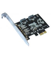 Контроллер PCI-E SATA 3.0, ASM1061, 6Gb / s, 2 порта внутренних, BOX