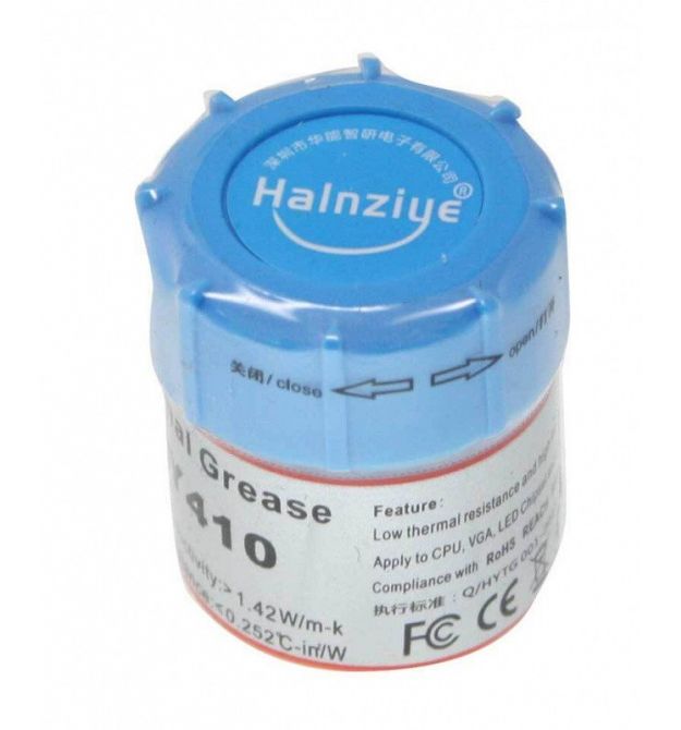 Паста термопроводная HY-410 15g, банка, White