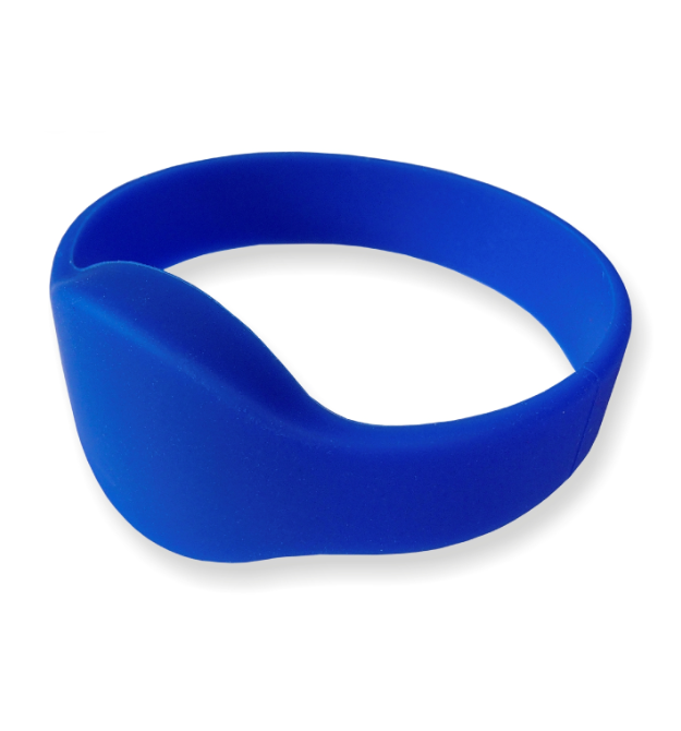 Браслет з кодом EM4100 &ampOslash65 мм силиконовый синий