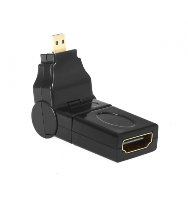 Перехідник micro HDMI(ТАТО) - HDMI (мама) 360°