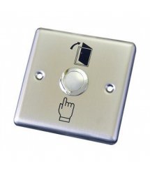 Кнопка выхода врезная, NO / NC / C, алюминий, максим.ток 3А, 86х86х20мм 