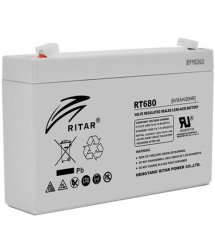 Акумуляторна батарея AGM RITAR RT 680, Gray Case, 6V 8AH (151х34х94 (100)) Q20