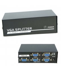 Активный сплиттер VGA сигнала KV-FJ2504S 150MHz 4 Port, DC5V / 2A