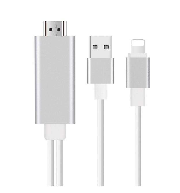 Конвертер Lighting (папа) на HDMI(папа) 1,8м, White, 4K - 2K,