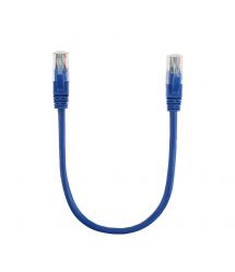 Патч-корд литой RITAR, CCA, UTP, RJ45, Cat.5e, 0,3m, синий Q710