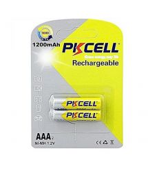 Аккумулятор PKCELL 1.2V AAA 1200mAh NiMH Rechargeable Battery, 2 штуки в блистере цена за блистер, Q12