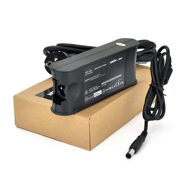Блок питания MERLION для ноутбука DELL 19.5V 4.62А (90 Вт) штекер 7.4*5.0 мм, длина 0,9м + кабель питания