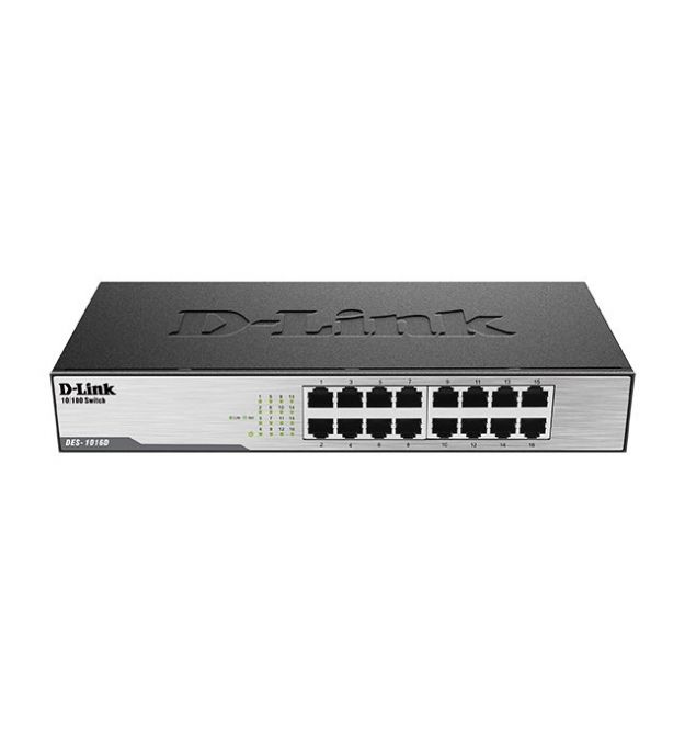 Коммутатор D-Link DES-1016D 16xFE, Стоечный, Неуправляемый